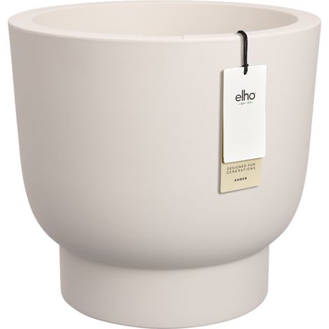 Elho Amber Grail 30 - Blanc - L 30 x B 29.5 x H 28 cm - intérieurextérieur - 100% recyclé (1/4)