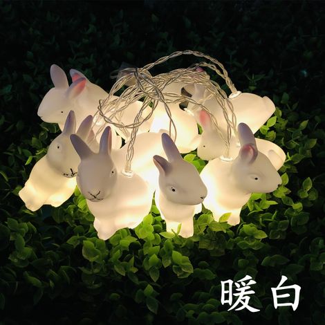 LED-Lichterkette mit Osterhasenmotiv – Dekoration für Garten, Schlafzimmer, Fenster, Party – C-förmige Hängelichter – Warmweiß – 1,5 m – 10 LEDs – USB-Anschluss (1/4)