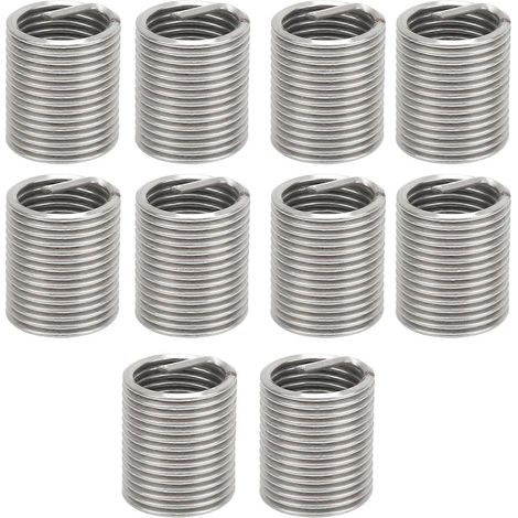 10 inserts de réparation de filetage en acier, gaine de protection de fil, élément de fixation M18 x 2,0 x 2D