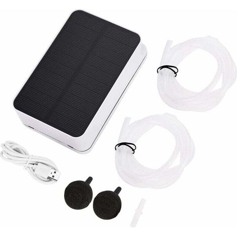 Oxygénateur étanche -Solaire étanche oxygénateur aérateur Pompe à Air oxygène pour Piscine extérieure étang d'urgence