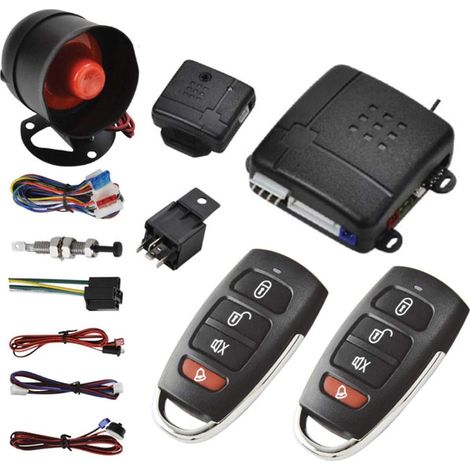 DISCORAMA® KIT CAR ALARM SYSTEM ALLARME ANTIFURTO COMPLETO UNIVERSALE PER AUTO CAMPER (1/5)