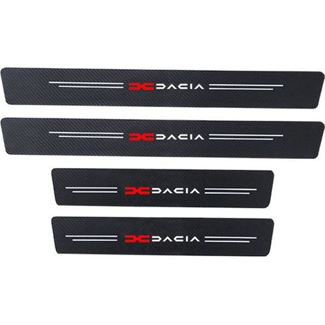 (4 PIÈCES NEUVES POUR DACIA) Bandes de protection anti-rayures pour seuils de porte et de coffre de voiture,logo DACIA,Duster,Spring,Logan,Sandero,Jogger,Lodgy,Dokker (1/3)