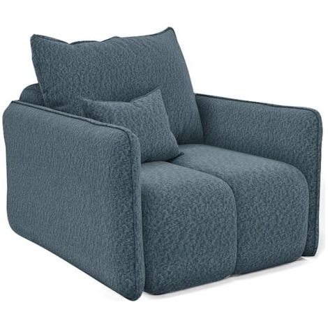 Sessel Designersessel MORGANO Stoff Abriamo Blau (1/3)