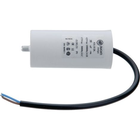 Condensatore 25µF 250V con cavo e codolo DUC416044247 per motori