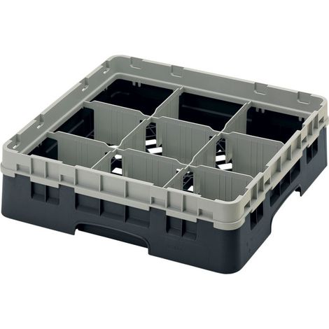 Casiers de lavage - 9 compartiments verres - Haut max 9.2 cm - 50 x 50 x 14.3 cm - Lot de 5 - Cambro