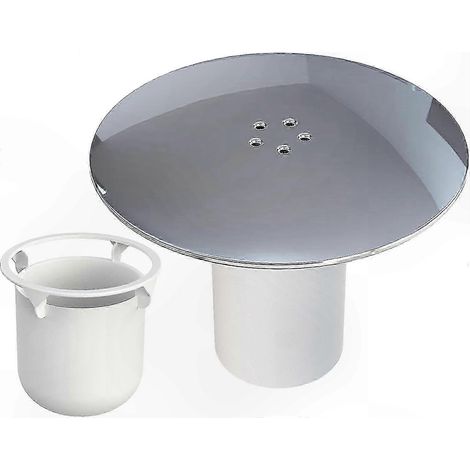Grille d'évacuation de douche à haut débit, grille perforée résistante de 90 mm, surface lisse, adaptée aux receveurs de douche. (1/5)