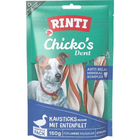 Rinti Hundesnacks Ente Chicko Dent Medium 150 g Snacks