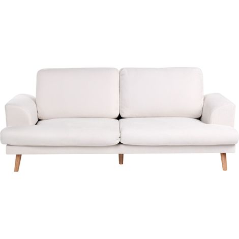 Sofa 3-Sitzer KILDAL Stoff Hellbeige