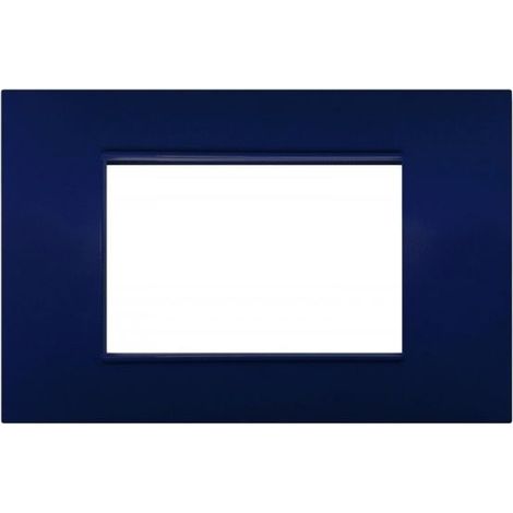 TOT Elettric T2 Placca 504 4 Moduli Blu Compatibile Vimar Plana M6004-10