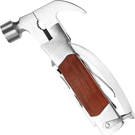 Marteau Multifonction - Acier Inoxydable - 14 Fonctions - Pour Camping Randonnée Survie - 1 Pièce (1/5)