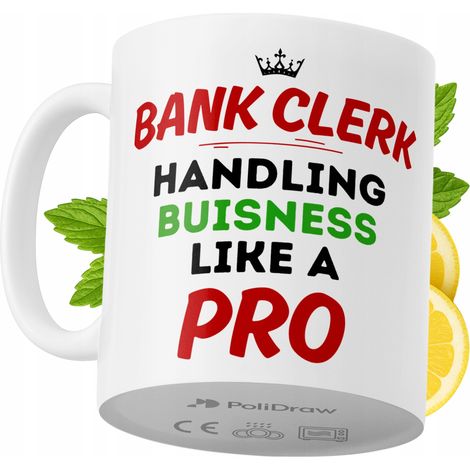 Lustige Kaffeetasse mit witzigem Textdesign für Bankangestellte – ideal für Geburtstage, Namenstage und Feiertage. Hochwertige Tasse für besondere Anlässe im Büro oder Homeoffice. Farbe: Weiß, 330 ml.