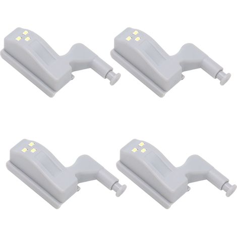 Lot de 10 charnières lumineuses LED haute luminosité en ABS pour placards et armoires, avec 3 LED intégrées. Lumière blanche. (1/5)