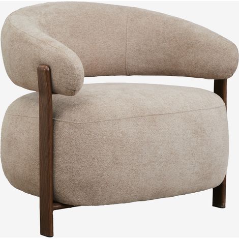 SKLUM Sessel aus Chenille-Stoff und Eisen Jolie Braun Dark                                  