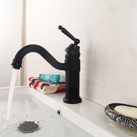 Robinet de lavabo en laiton à une poignée, mitigeur de cuisine (G3/8") (1/5)