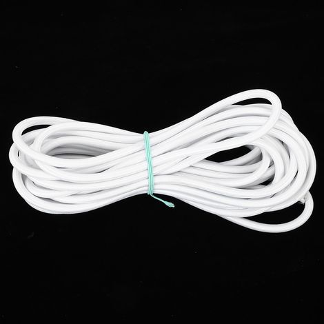 Cordon élastique rond blanc Ø7 mm 10 m / 32.8 pi fibre polypropylène très élastique pour saut couture bricolage anti-choc fournitures 1 rouleau (1/5)