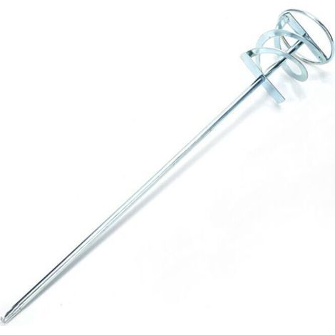 Malaxeur double hélice pour mortier – Tige mélangeuse 120 mm × 500 mm en acier inoxydable, agitateur hélicoidal professionnel (1/4)