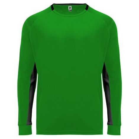 Camiseta de portero unisex con caderas acolchadas y paneles a contraste ROLY 12 Años Verde helecho/Negro