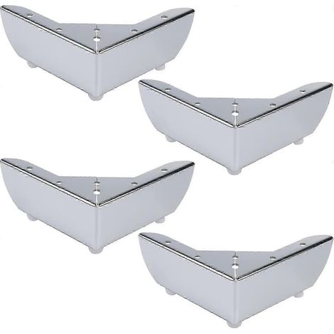 Ensemble de 4 pieds de meubles au design minimaliste, pièces de rechange pour pieds de canapé et d'armoire en métal (1/5)