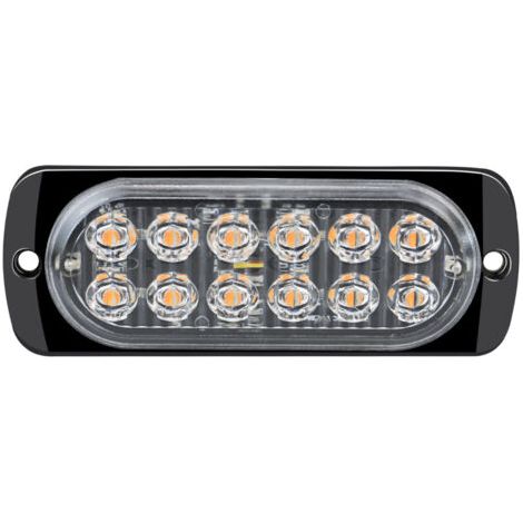 2pcs 12-24V LED Stroboscopique Voiture Ampoule Led Voiture Orange Lumineux Feux éclairage Remorque Clignotant Strobe Lights Balise Pour Voiture Utilitaire,11241mm (1/5)