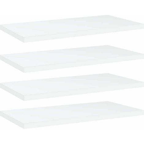 vidaXL Estantes de estantería 4 uds contrachapada blanco 40x20x1,5 cm (1/5)
