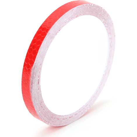 Autocollants réfléchissants hexagonaux, bandes lumineuses waterproof pour vélo, voiture, moto, décoration DIY rouge (1/5)