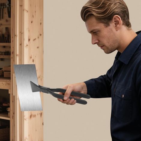 Lot De 3 Pinces De Pliage Tôle Outils De Cintrage Manuel, Pince À Plier Outils Pour Plier Pinces Sertir Manuelles Droites 45° Et 90°, Convient Pliage De La Plupart Des Tôles (1/5)