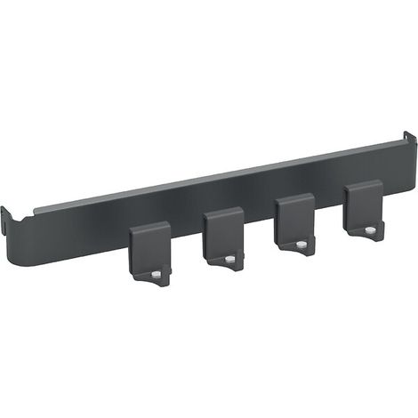 Support avec crochets pour rail d'aménagement K-Line Side - 350 x 45 x 60 mm - finition anthracite - KESSEBÖHMER