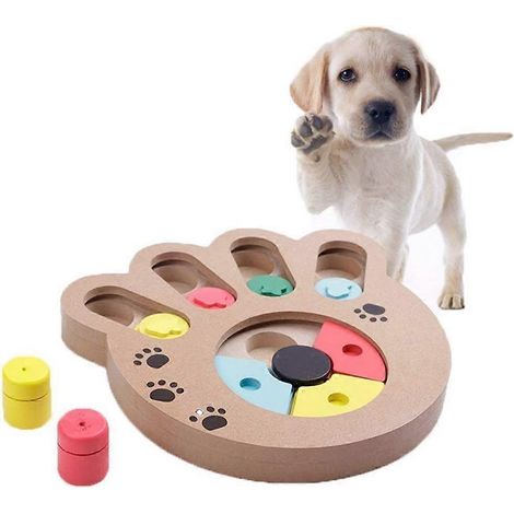 Jeu éducatif d'intelligence pour chiens, jeu de cache-cache interactif, distributeur de croquettes pour chiens et chats (1/5)