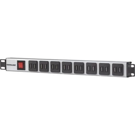 Intellinet 164580 PDU 1U Stromverteilungseinheit Blau, Grau
