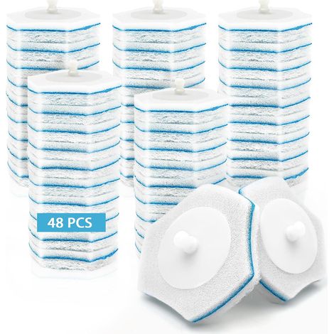 Nachfüllpackung für Einweg-Toilettenbürsten (48 Stück) – Kompatibel mit Dichtungen, Badeschwämmen und Reinigungspads. Geeignet für Waschbecken, Badewannen, Schwimmbecken und Wischmopps. (1/5)