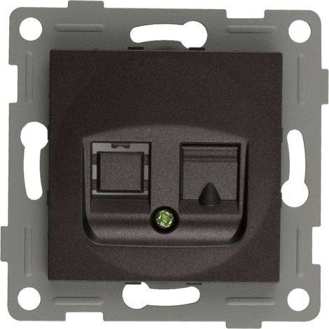 Rj45 Steckdose Generic Graphit elegantes Design einfache Installation (1/2)