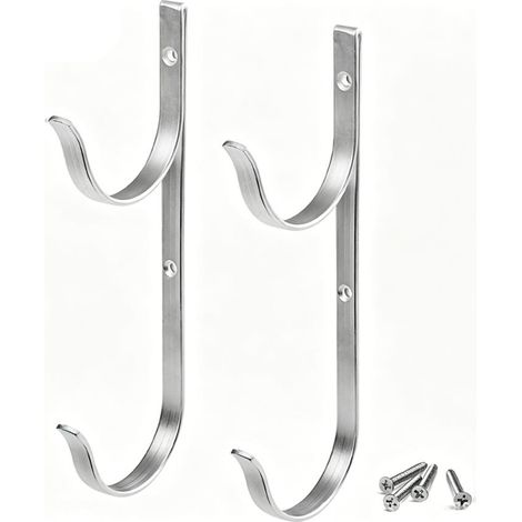 Set de porte-aluminium de piscine Premium 2PCS,crochets idéaux pour pôles télescopiques,écumeurs,râteaux,filets,brosses,tuyal (1/4)