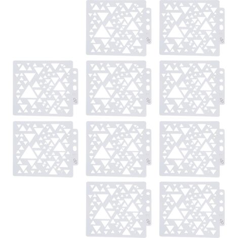 Lot de 10 pochoirs réutilisables en PET brillant ajouré, parfaits pour la création de cartes et autres loisirs créatifs. (1/5)