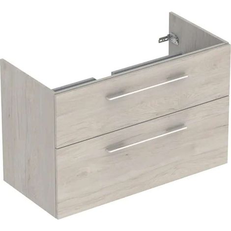Geberit Selnova Square - Waschbeckenunterschrank 120×45×43 cm, 2 Schubladen, Light Hickory 501.215.00.1