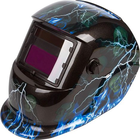 ZOLGINAH Casque de Soudure Automatique - Masque de Soudure avec 2 Lentilles et 2 Capteurs de filtre à ombre réglables DIN9-13 pour le soudage à l'arc de MIG TIG MAG [Classe énergétique A+++] (1/5)