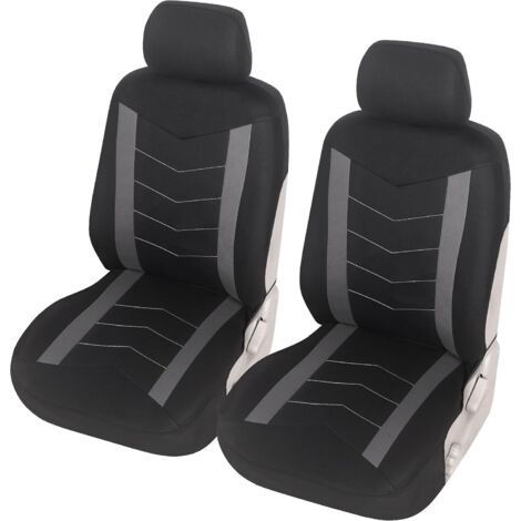 Housse de Siege Voiture Universelle Noir Gris Ensemble de Housses Siège Auto Universel Couvre Sieges pour Avant et Arrière (1/5)
