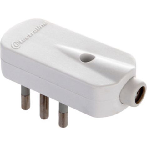 SPINA SALVASPAZIO 10A 2P+T BIANCO FIG.6- ELECTRALINE 3PMARK- 25,0 pz