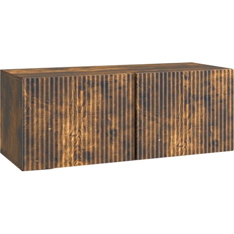 Mueble para TV de pared Roble Ahumado 78,5 x 31 x 30 cm