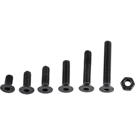 Lot De 250 Vis À Douille Hexagonale M3 Noir Alliage D'acier Boulon Hexagonal Tête Plate Pour Fixations De Machine (1/5)