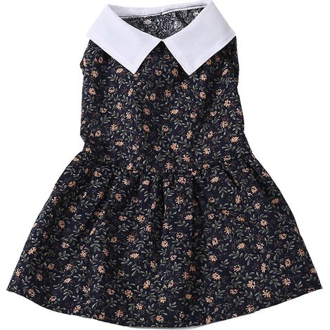 Robuste robe chienne princesse imprimé floral, tissu doux respirant, tenue mignonne pour chiot, été printemps fête soirée (1/5)