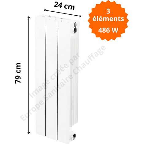 Radiateur aluminium vertical H.79 x 24 cm VIP 700 Deville 486 W (1/5)