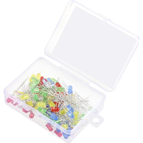 TRU COMPONENTS  LED bedrahtet  Rot, Gelb, Blau, Gelb-Grün, Warmweiß Rund 5 mm 90 mcd, 420 mcd, 2180