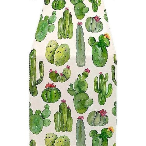 Chemin de table, décor de table à motif cactus coloré pour la cuisine, les repas, les fêtes, les mariages et au quotidien (1/4)