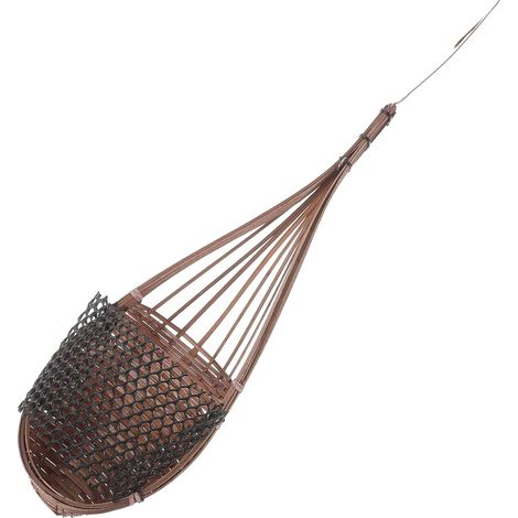 Panier suspendu HOMSFOU et jardinière décorative en bambou tressé, design vintage (1/5)