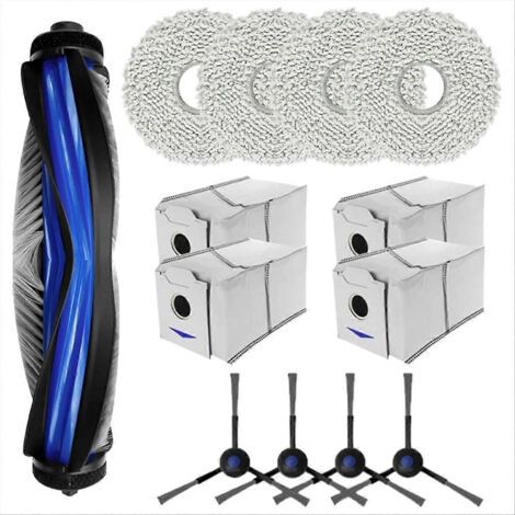 BARKBUSTERS Pour aspirateur robot Ecovacs DEEBOT N30, N30 Pro Omni : brosse latérale principale, lingette de nettoyage, sac à poussière de rechange (1/5)