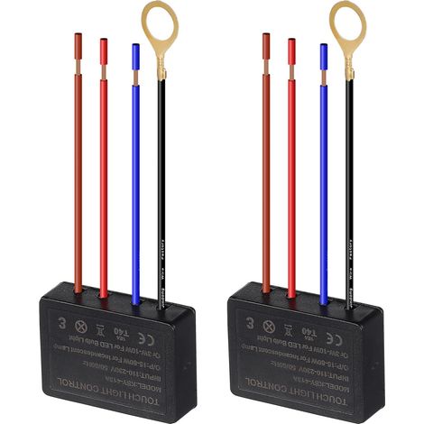Lot de 2 variateurs d'intensité tactile à 3 voies pour lampe de table LED à intensité variable (1/5)