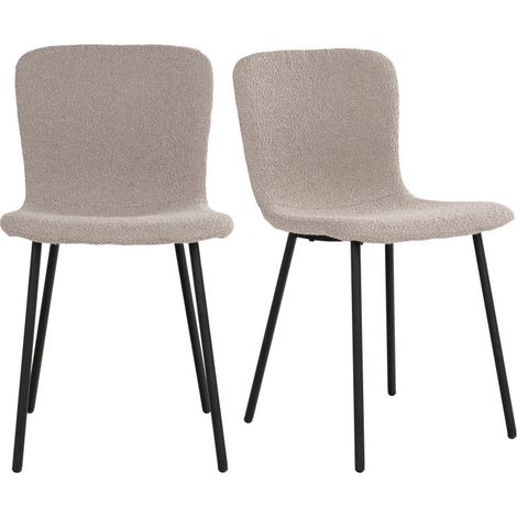 CELIA-Chaise en tissu beige (x2) (1/5)