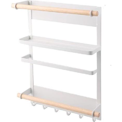 Griglia magnetica in ferro per frigorifero – Organizzatore salvaspazio per spezie, lattine e piccoli utensili da cucina - Crezuo