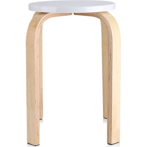 – Tabouret empilable en bois courbé antidérapant – Design ergonomique – Tapis antidérapant pour protection des sols – Dimensions 40x45,5cm (1/5)