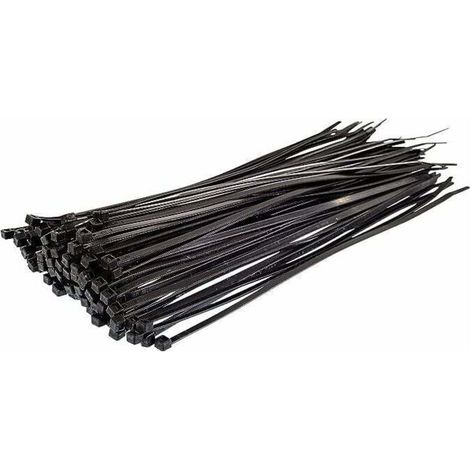 RHG Collier de Serrage en Nylon - 300 mm x 3,6 mm - Noir - Attache Câble Résistant aux UV - Serre-Câbles - Lot de 250 Pièces.Gu.B/bon-